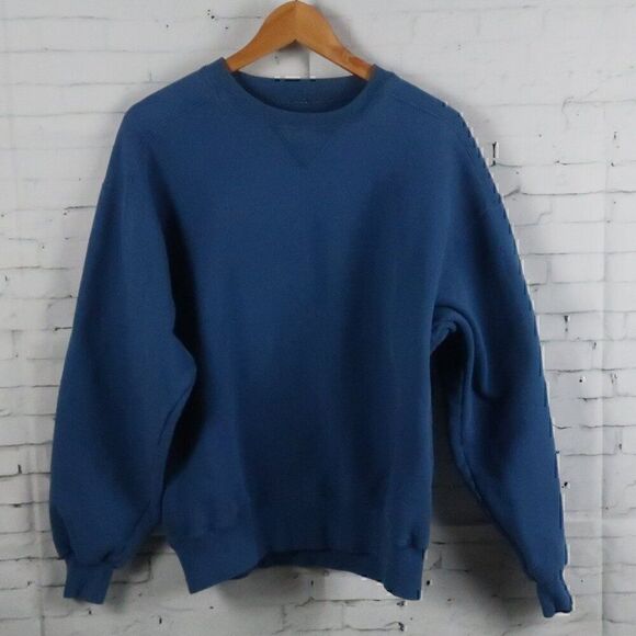 LL BEAN BY RUSSELL ATHLETIC BLUE CREW NECK LONG SLEEVE VINTAGE SWEATSHIRT SIZE L - Picture 1 of 6